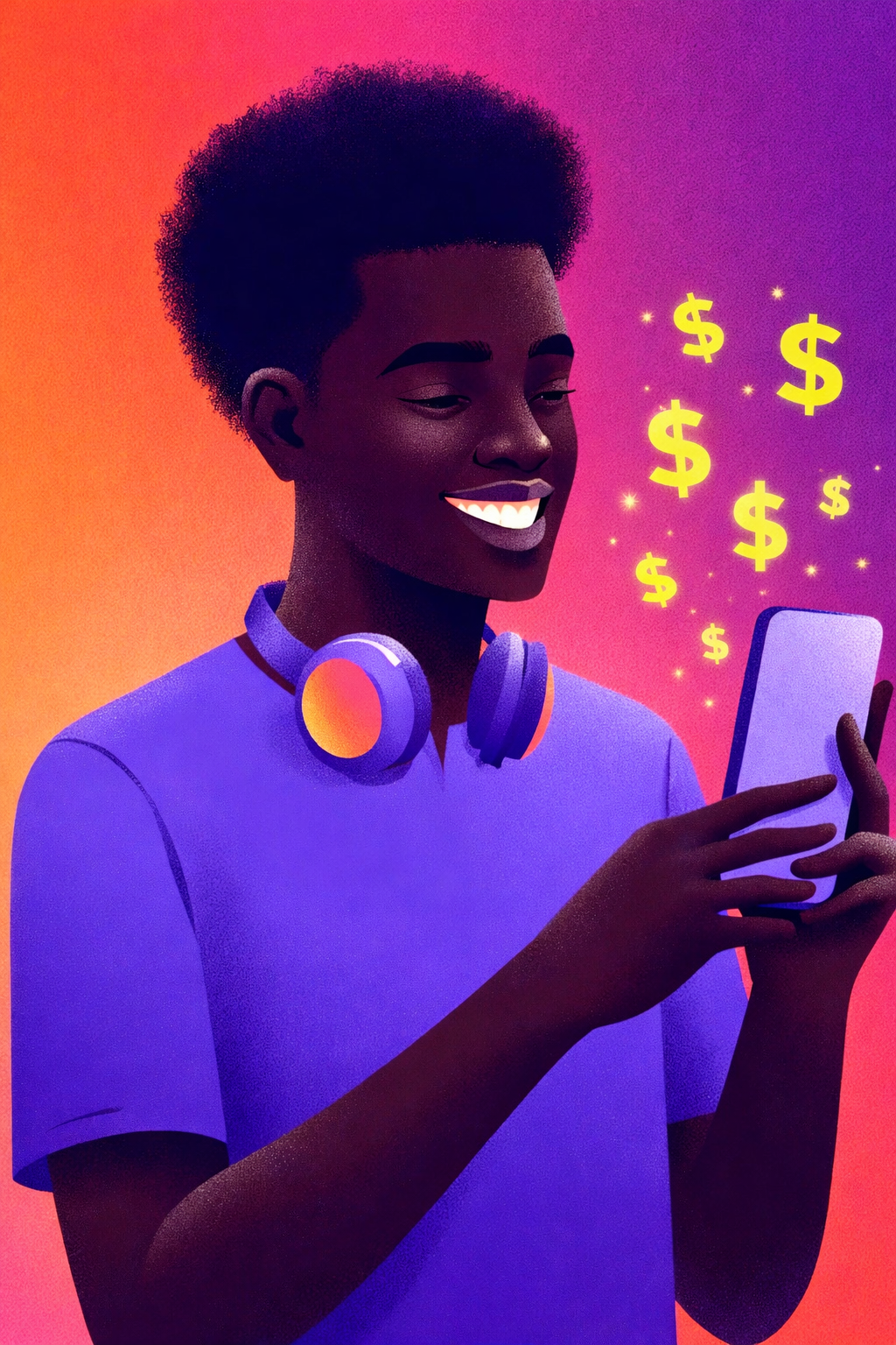 AI assistant interface illustration